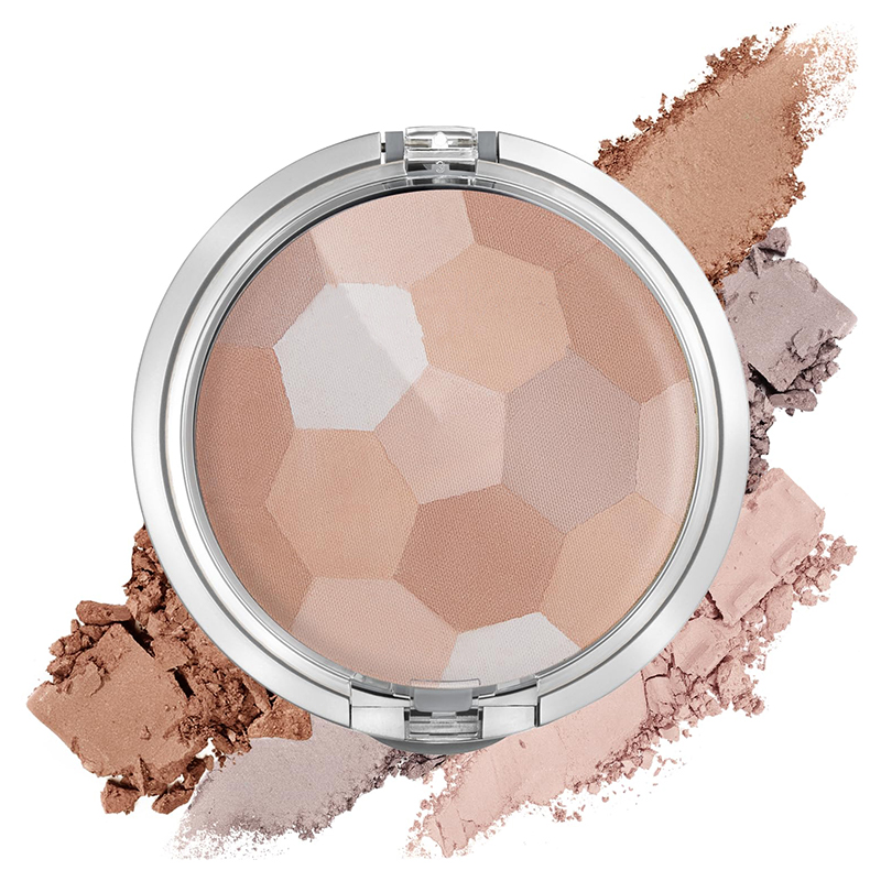 Палитра разноцветных прессованных пудр для финишного закрепления